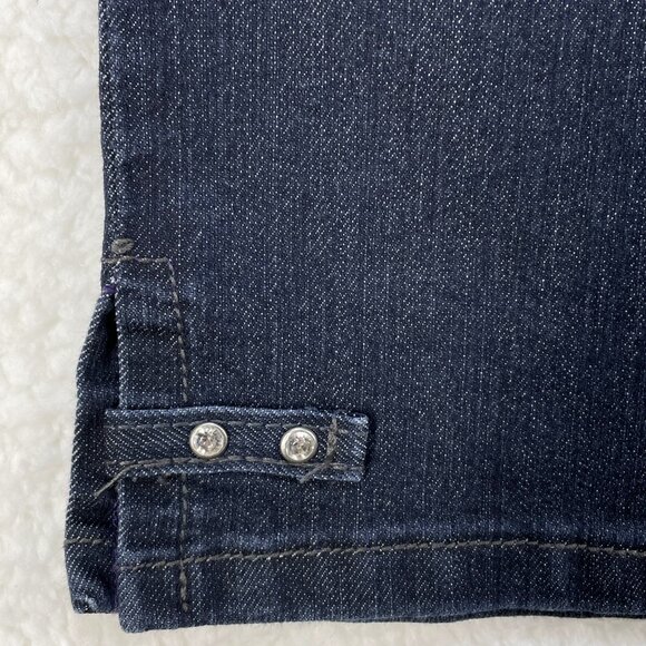 NYDJ Jeans Womens Sz 6 Blue Dark Wash Karen Capri High Rise Straight Leg - Picture 6 of 12